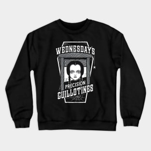 Wednesday's Guillotines - Creepy Cute Goth - Spooky Vintage Coffin Crewneck Sweatshirt